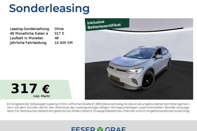 Volkswagen ID.4 Pure ACC Alu 19 Matrix Nav RüKa Wärmepumpe