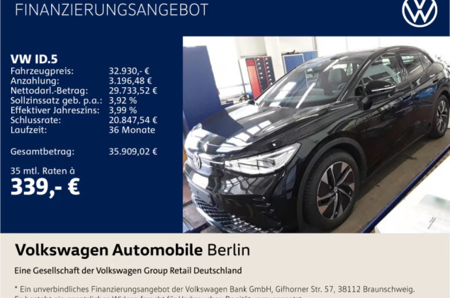 Volkswagen ID.5 GTX 220/77 Wärmepumpe Navi LED ACC PDC