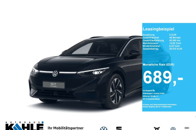 Volkswagen ID.7 Tourer Pro 77 kWh IQ.Drive Inter-Exterieurpaket AHK