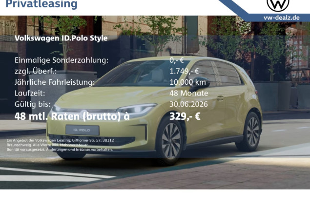 Volkswagen ID.Polo Style Klima LED ACC PDC ALU Sitzheizung