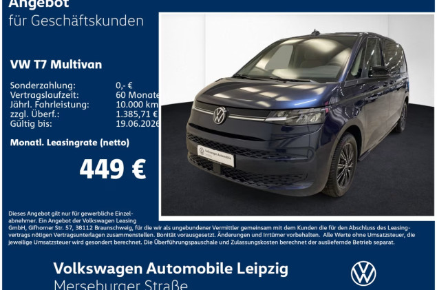 Volkswagen Multivan GOAL TDI DSG Preisvorteil 8286€
