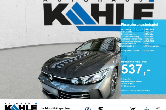 Volkswagen Passat 1.5 eHybrid DSG OPF Elegance SOFORT VERFÜGBAR Leder Pano AHK Business ProMax DCCPro