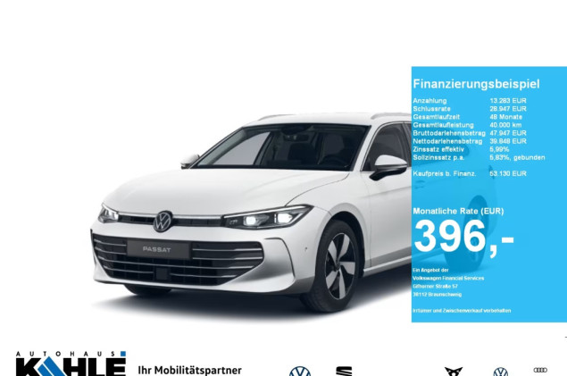 Volkswagen Passat Business 2.0 l TDI DSG CarPlay Matrix ACC
