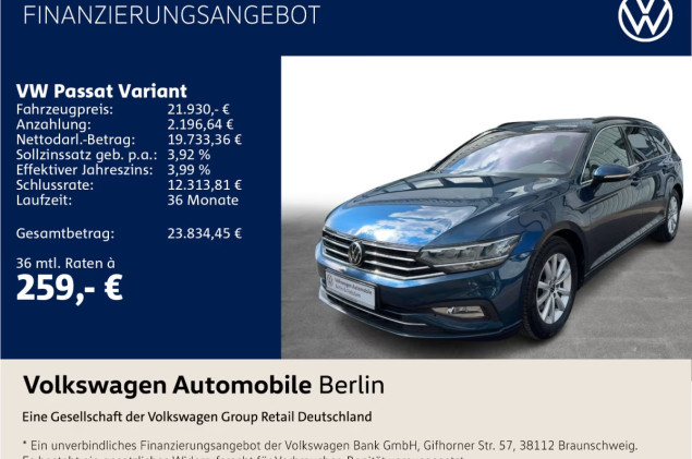 Volkswagen Passat Variant 2.0 TDI DSG Business Navi LED SHZ