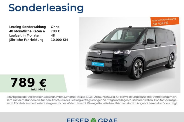 Volkswagen T7 Multivan 2.0TDI Style Lang DSG 7Sitze AHK DCC