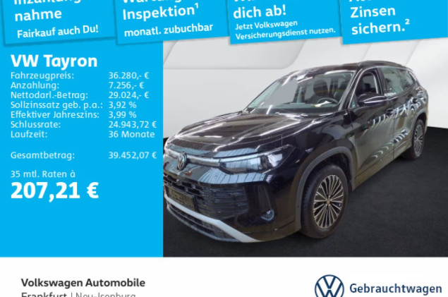 Volkswagen Tayron 1.5 eTSI DSG Life 7Sitze Navi IQ.Light ACC DAB+ FrontAssist