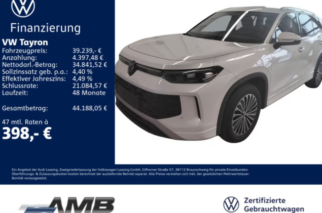 Volkswagen Tayron Life 1.5 eTSI AHK/LED/Standhz/bis09.30Garantie