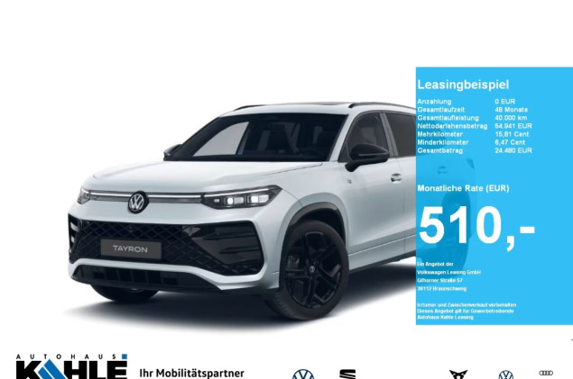 Volkswagen Tayron R-Line 1.5 l eTSI CarPlay Pano Black ACC