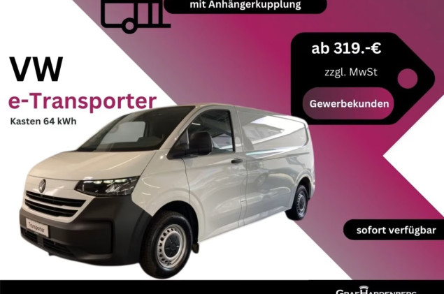 Volkswagen Transporter e- Kasten *sofort verfügbar*