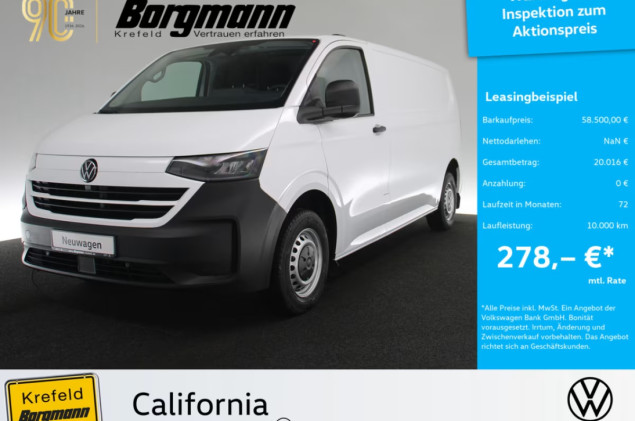 Volkswagen Transporter Elektro Sonderaktion