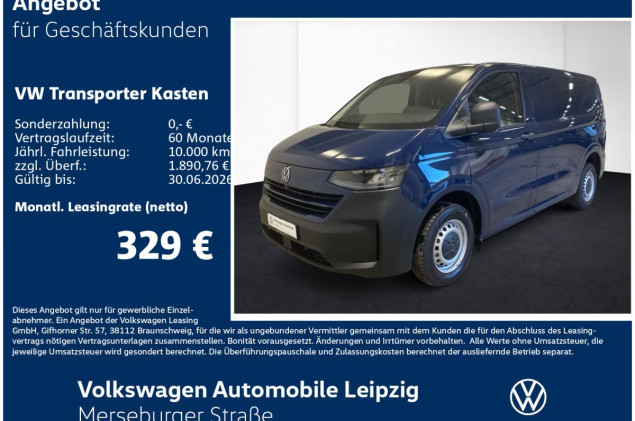 Volkswagen Transporter Kasten TDI Preisvorteil 11199€