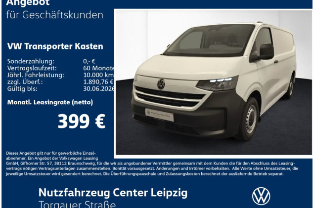 Volkswagen Transporter Kasten TDI Preisvorteil 9036€